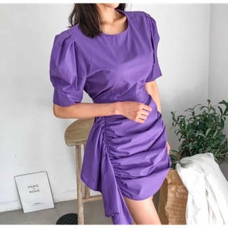 พร้อมส่ง เดรสเกาหลี💜ทรงเก๋
