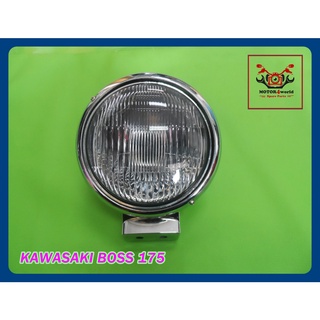 KAWASAKI BOSS175 HEADLIGHT HEADLAMP with "CHROME" HEADLIGHT CASE SET // ไฟหน้าทั้งชุด กะโหลกไฟหน้า สีชุบ สินค้าคุณภาพดี