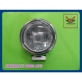 KAWASAKI BOSS175 HEADLIGHT HEADLAMP with "CHROME" HEADLIGHT CASE SET // ไฟหน้าทั้งชุด กะโหลกไฟหน้า สีชุบ สินค้าคุณภาพดี