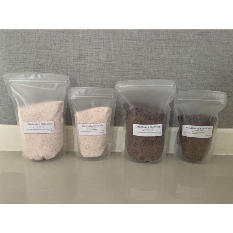 เกลือหิมาลัยสีชมพู เเละดำ 500g,1kgเหมาะสำหรับketo