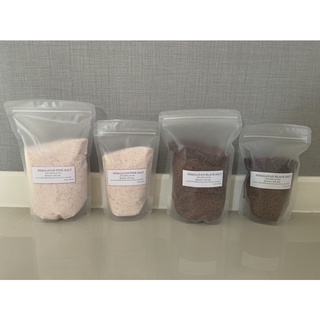 เกลือหิมาลัยสีชมพู เเละดำ 500g,1kgเหมาะสำหรับketo