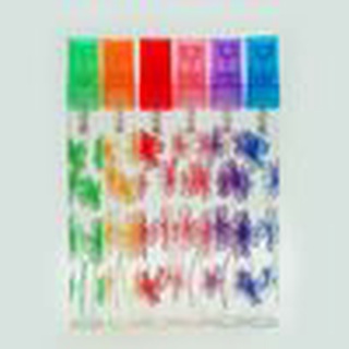 ขวดปากกาใสลายดอกไม้ฝาพลาสติกคละสี ขนาด 10 ml. รหัสสินค้า S25