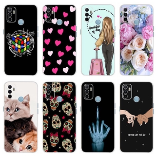 เคสโทรศัพท์ซิลิโคนลายโครงกระดูกสําหรับ Oppo A53 A53 2020