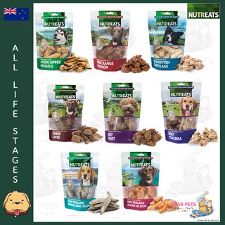 Nutreats ขนมสุนัขอบแห้ง New Zealand Freeze-dried treats เหมาะสำหรับสุนัขทุกช่วงวัย 50g