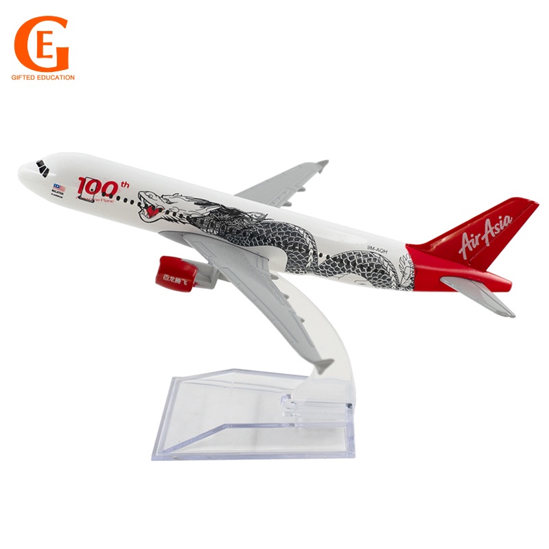 Air Asia White Dragon A320 เครื่องบินรุ่นโลหะ Diecast Malaysia Airbus 320 เครื่องบินรุ่น