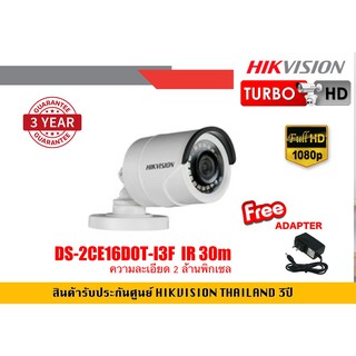 กล้องวงจรปิด HIKVISION 2 ล้านพิกเซล 2CE16D0T-IF พร้อมadapter