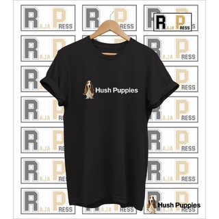 เสื้อยืดผ้าฝ้าย เสื้อยืด พิมพ์ลาย Hush PUPPIES แบบเรียบง่าย