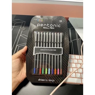 Pentonic ปากกาลูกลื่นกันน้ำ ปากกาอินเดีย ปากกา10สี กันน้ำ