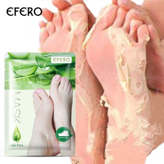 EFERO Exfoliating Foot Mask มาส์กลอกเท้า ปรับเท้านุ่มเหมือนเท้าเด็ก( ได้ 1 คู่ )ลอกภายใน1-2วัน