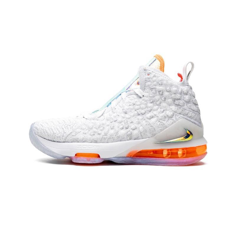 white orange lebron 17