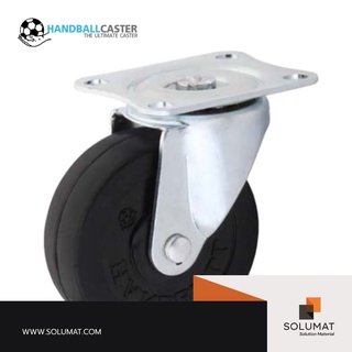 ลูกล้อยางดำ HanfballCaster 410 /กล่อง 4 ชิ้น