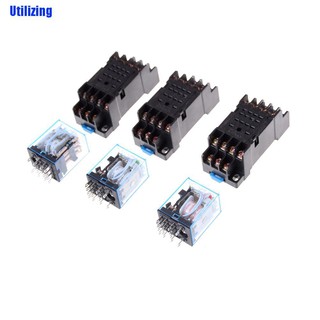 Utilizing my 4nj 12v / 24v / 220v รีเลย์พาวเวอร์คอยล์ din rail 14 pin 4pdt พร้อม