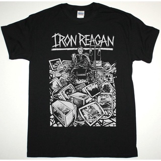 เสื้อยืดโอเวอร์ไซส์สไตล์ใหม่ขายร้อน IRON REAGAN BLEEDING FRENZY CROSSOVER THRASH เทศบาลเสียเสื้อยืดผู้ชายS-3XL