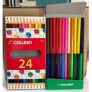 สีไม้ Colleen  24 สี 2 หัว สีสดสวยงาม  สีคุณภาพ ผ่านกรรมวิธีการผลิตที่ทันสมัยจากประเทศญี่ปุ่น ของแท้ 100%