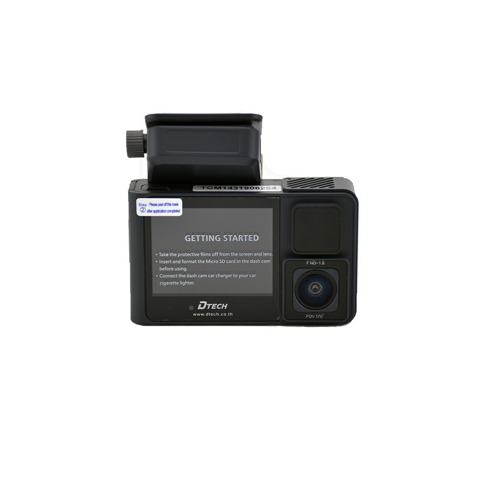 กล้องติดรถยนต์ หน้า/ภายในรถ Full HD Dtech รุ่น TCM143 #กล้องหน้า Sony Lens #GPS tracking #WiFi #ดูในมือถือได้