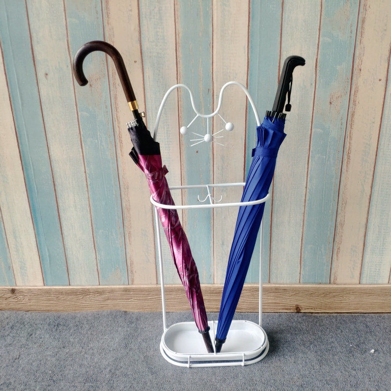Lucky Cat European-style iron home umbrella stand long handle short ...