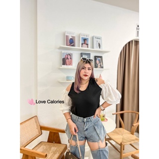 🔥Plussize🔥เสื้อคนอ้วน🔥Freesize อก 38-46” ความยาว 20”