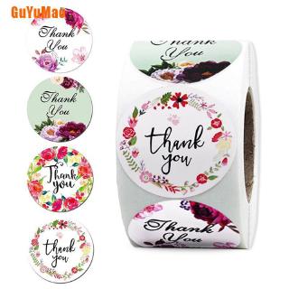 [GUYU] 500 Pcs Thank You Stickers Seal Labels with Flower for Wedding Party HOO