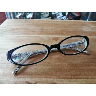 Nine West eyeglasses made in Italy Appeal frame 5017 black/white-silver OTN8 130 กรอบแว่นมือสองของแท้ เอาไปเปลี่ยนเลนส์