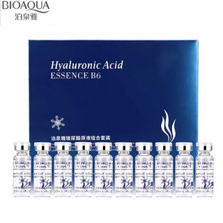 (ยกกล่อง 10 ขวด) เซรั่มไฮยาลูโนริคแอซิดเพื่อผิวเนียนนุ่มชุ่มชื้น Bioaqua Hyaluronic Acid Essence B6