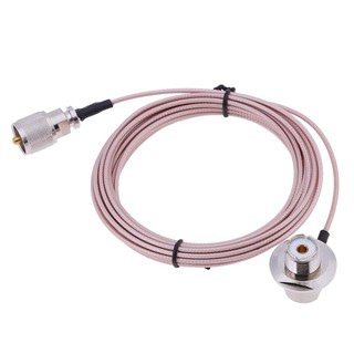 (ภายใน) 5 ม coaxial cable uhf/pl - 259 male to female สําหรับเสาอากาศวิทยุรถยนต์