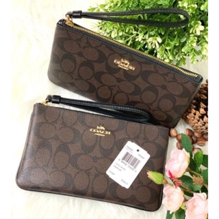 กระเป๋า คล้องมือ COACH F58695 ไซส์ L 1 zip