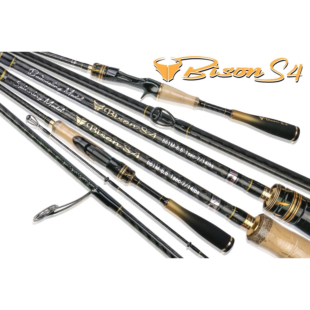 ✨️ คันเบ็ดตกปลา คัน Bison S4 ท่อนเดียว คันตีเหยื่อปลอม