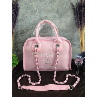 CHANEL CANVAS BAG กระเป๋าถือหรือสะพายทรงคล้ายทรงหมอน