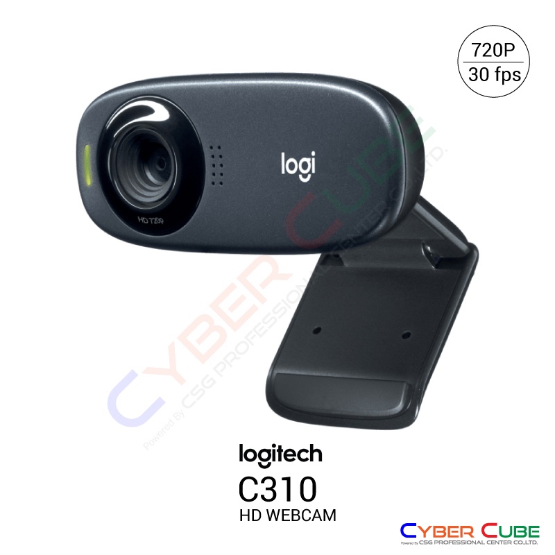 Logitech C310 HD WEBCAM ( กล้องเว็บแคม ) HD Video Calls (Mono Mic) /720p /30fps /Plug&amp;Play /WideScreen 60° /Fixed Focus