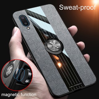 เคส Samsung Galaxy A02 พลาสติกแบบแข็ง Armor Car Bracket Shockproof Phone Case Back Cover Samsung Galaxy M02 A 02 M 02 กรณี ฝาครอบ