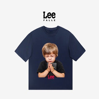 เสื้อยืด ผ้าฝ้าย พิมพ์ลาย LEEfalle แฟชั่นฤดูร้อน สําหรับเด็กผู้ชายS-5XL