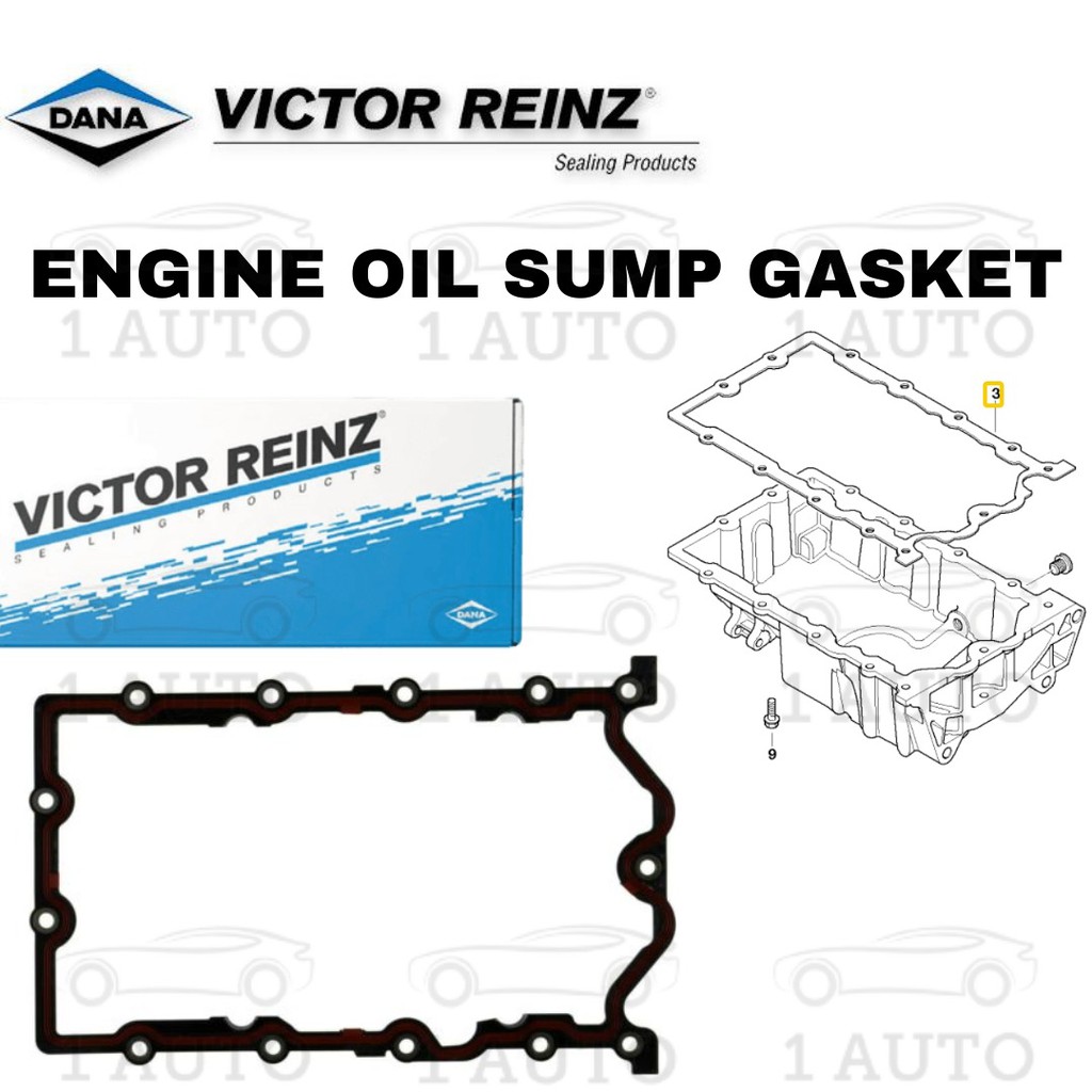VICTOR REINZ GERMANY ENGINE OIL SUMP GASKET MINI COOPER COOPER S CONVERTIBLE R50 R52 R53 W10 W11 1.6