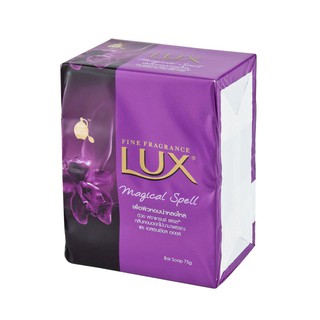 ลักส์ สบู่ก้อน สีม่วง 75 กรัม 4 ก้อน x 1 แพ็ค Lux purple bar soap 75 g. 4 bars x 1 pack.