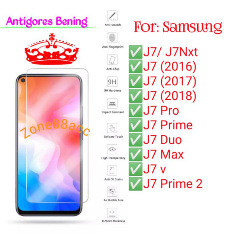 Samsung J7 J7pro J7prime J7Do J7Max 2 Pro Prime Duo Anti-Scratch Clear Screen protector Tempered TG