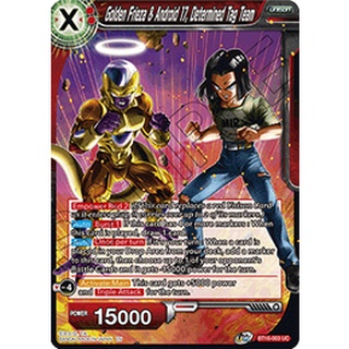 DB DB-BT16-003 Golden Frieza &amp; Android 17, Determined Tag Team Realm of Gods Uncommon EN BT16-003 0821000021667