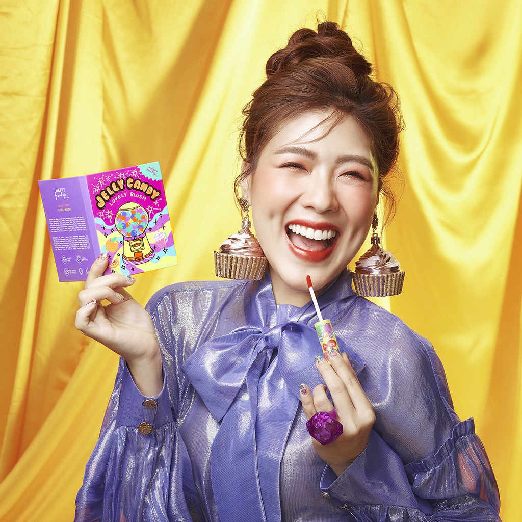 HP0096 Jelly Candy Lovely Blush พาเล็ตต์บลัชออนสีโทนส้มชมพู