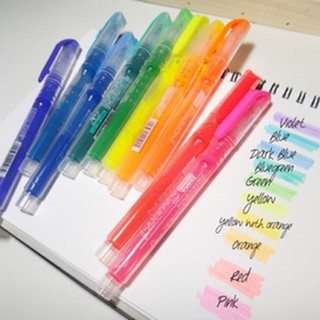 ZEBRA ปากกาเน้นข้อความ Sparky-1 หมึกน้ำ สีสะท้อนแสง ด้ามใส (SET 5 ด้าม)