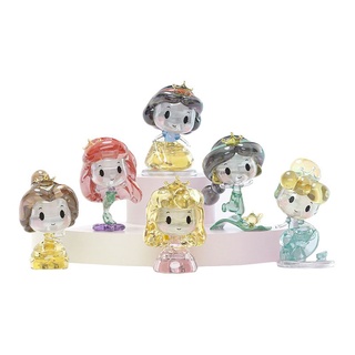 8cm/3.1in Disney Princess Crystal Building Blocks Snow White Jasmine Cinderella Kids Toys Ornaments