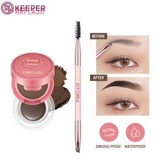 [FAST SHIP] Pinkflash 2-In-1 Duo Effect Eyebrow Cream &amp; Powder Gel Pomade Eyeliner Waterproof Smudge-Proof High Pigment Lasting Multi-Uses