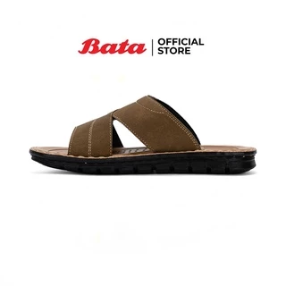 Bata บาจา รองเท้าแตะแบบสวม ใส่ง่ายน้ำหนักเบา ดีไซน์เรียบหรู รองรับน้ำหนักเท้าได้ดี สำหรับผู้ชาย สีน้ำตาล รหัส 8614105