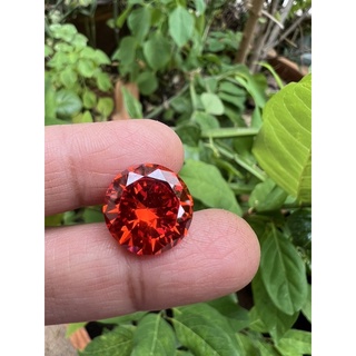 Cubic Orange Diamond Round 15.00mm Total 1 pieces