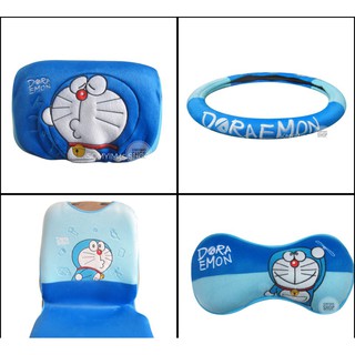 ผ้า หุ้มหัวเบาะ/หุ้มเบาะ/หุ้มพวงมาลัย#หมอนรองคอ ลายDoraemon#โดกู๊ด และตามรายละเอียดเพิ่ม ลิขสิทธิ์แท้