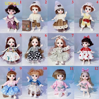 [cxSZDOLL] ชุดของเล่นตุ๊กตาเจ้าหญิง ข้อต่อขยับได้ ขนาด 16-17 ซม. สําหรับแต่งหน้า