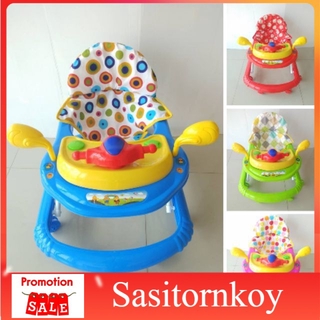 sasitornkoy รถหัดเดินราคาถูก รถหัดเดินเด็กอ่อน รถหัดเดินหน้ามอเตอร์ไซค์ ปรับระดับได้ มีเสียงเพลง รถหัดเดินวงกลม