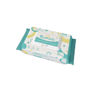 【ราคาขายส่ง】POOMSOFT ทิชชู่เปียก 80แผ่น/ซอง Baby wipes กระดาษทิชชู่เปียก Poomsoft ถูกที่สุด ทิชชู่ เปียก