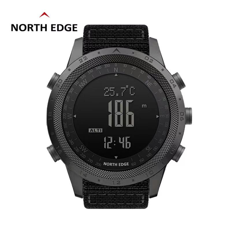 North EDGE DESERT 50M นาฬิกากันน้ํามัลติฟังก์ชั่นนาฬิกาข้อมือกีฬาผู้ชายพร้อมนาฬิกาปลุกเข็มทิศ