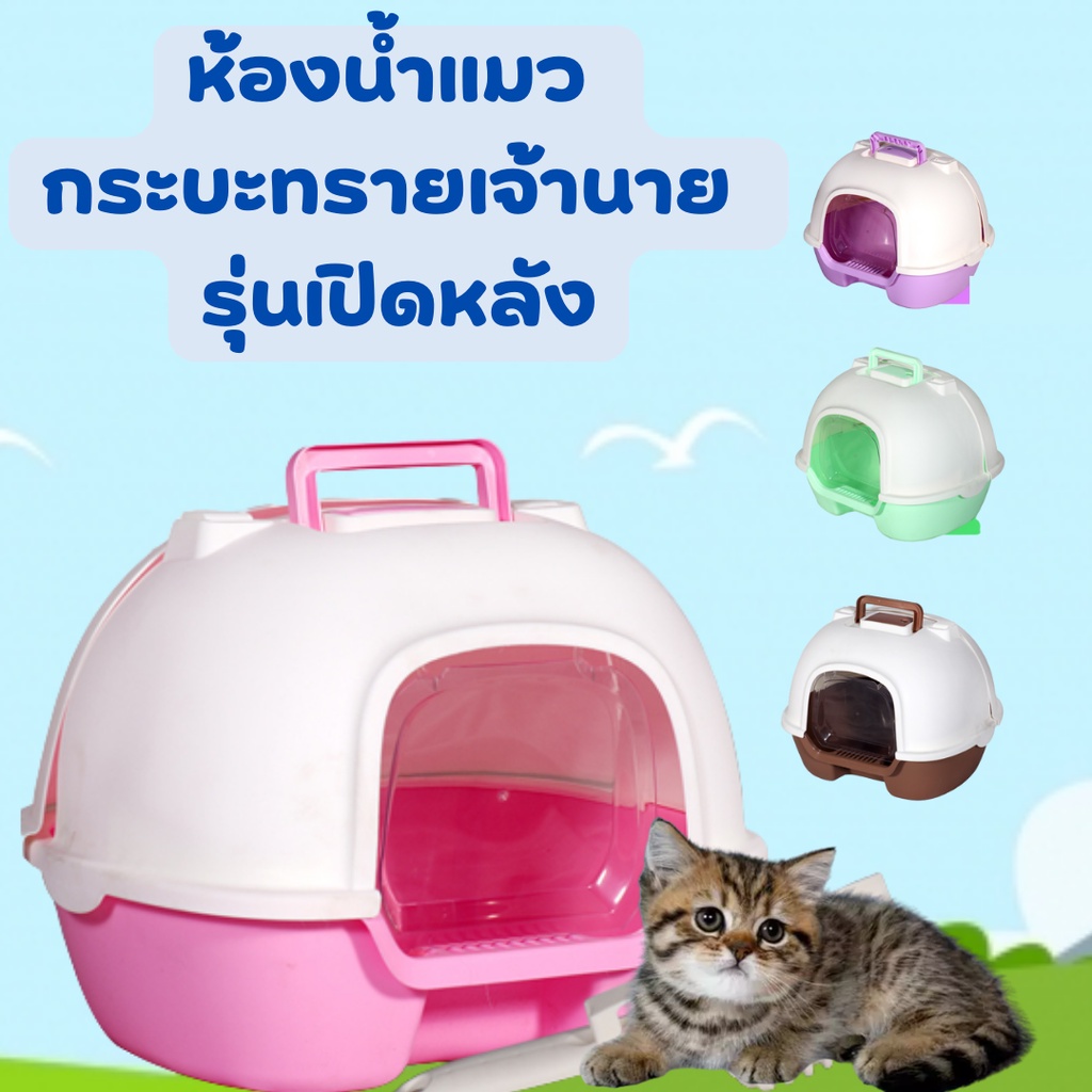 #P006 ห้องน้ำแมว กระบะทรายเจ้านาย รุ่นเปิดหลัง