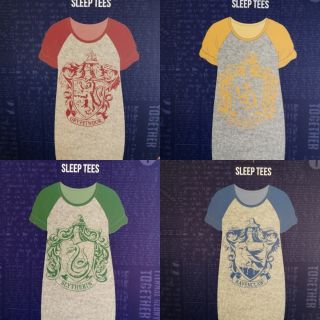 เสื้อแฮร์รี่พอตเตอร์ Sleep tees มีสี่ลายให้เลือก รบกวนสอบถามไซน์ก่อนกดสั่ง