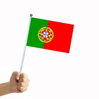 ถูกที่สุด‼️ ธงชาติโปรตุเกส 🇵🇹 ธงถือ ธงโบก ธงชาติ ขนาด 21x14 cm สินค้าพร้อมจัดส่ง