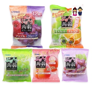 ขนมเยลลี่ ผสมบุก รสพีช / องุ่นมัสคัต / ส้ม ญี่ปุ่น Orange Grapes Peach Jelly Pouch Snacks | Japan